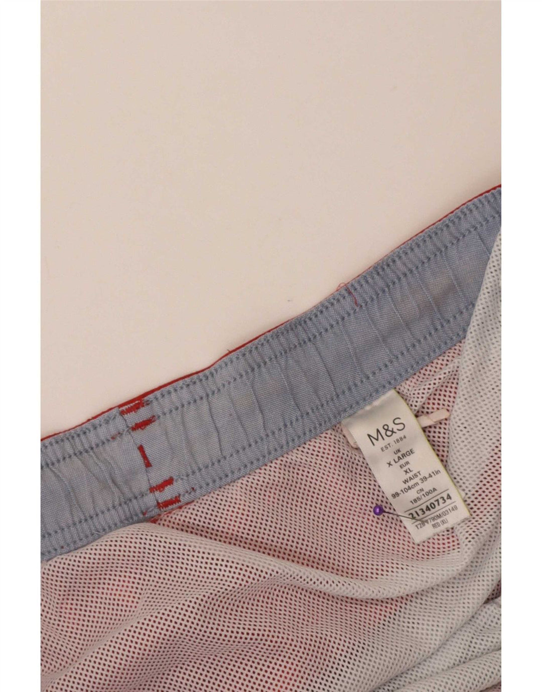 Pantaloncini da bagno da uomo Marks & Spencer XL rosso poliestere