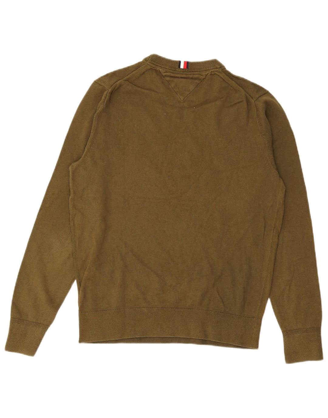 Maglione maglione girocollo da uomo Tommy Hilfiger cotone medio kaki