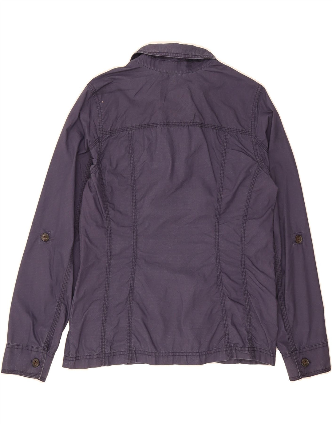 EDDIE BAUER Womens Utility Jacket UK 14 Medium Navy Blue Cotton Vintage Eddie Bauer and Second-Hand Eddie Bauer from Messina Hembry 