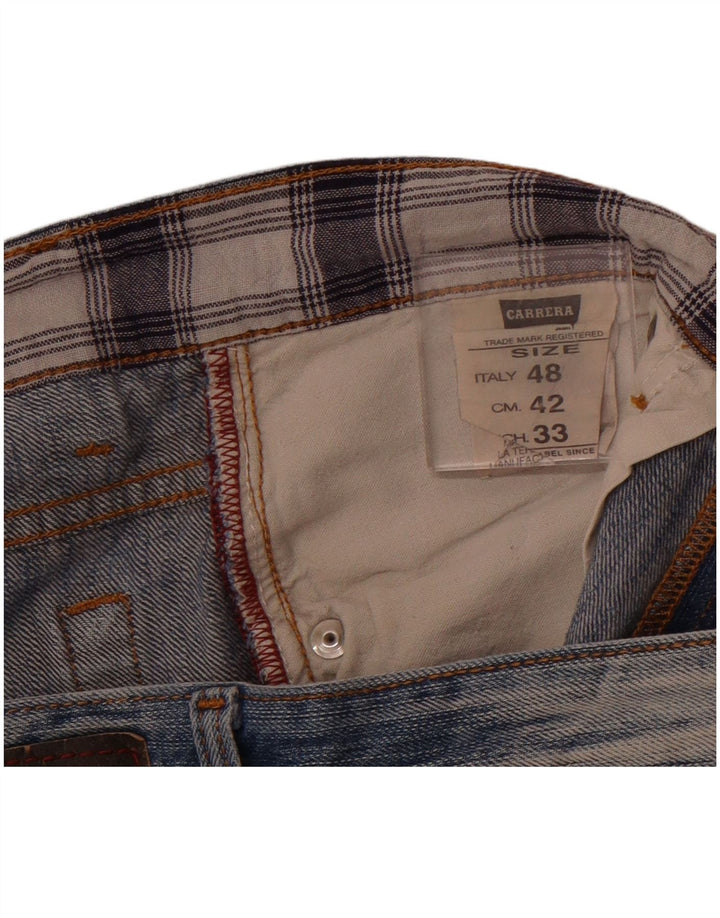 Pantaloncini di jeans invecchiati CARRERA da uomo IT 48 medio W33 cotone blu