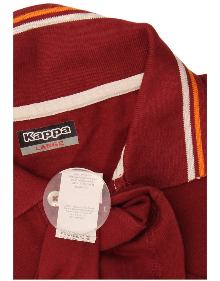 Polo Kappa Uomo Large Bordeaux In Cotone
