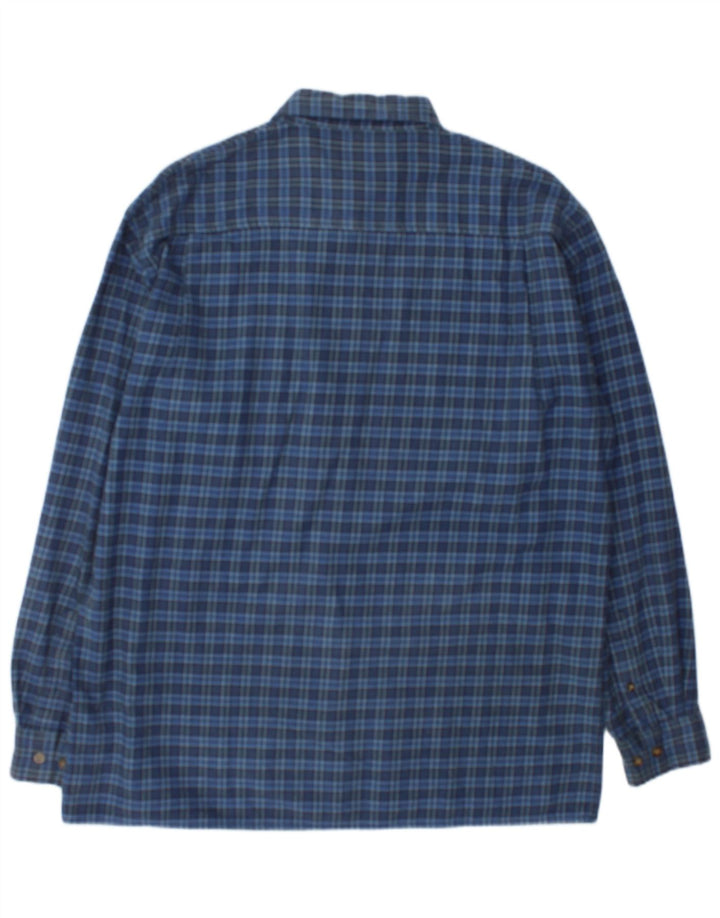 Camicia da uomo in flanella Wrangler in cotone a quadri blu medio