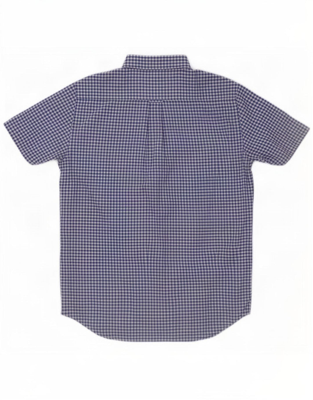 Gant Camicia a maniche corte da uomo taglia 39/40 15 3/4 cotone a quadretti blu medio