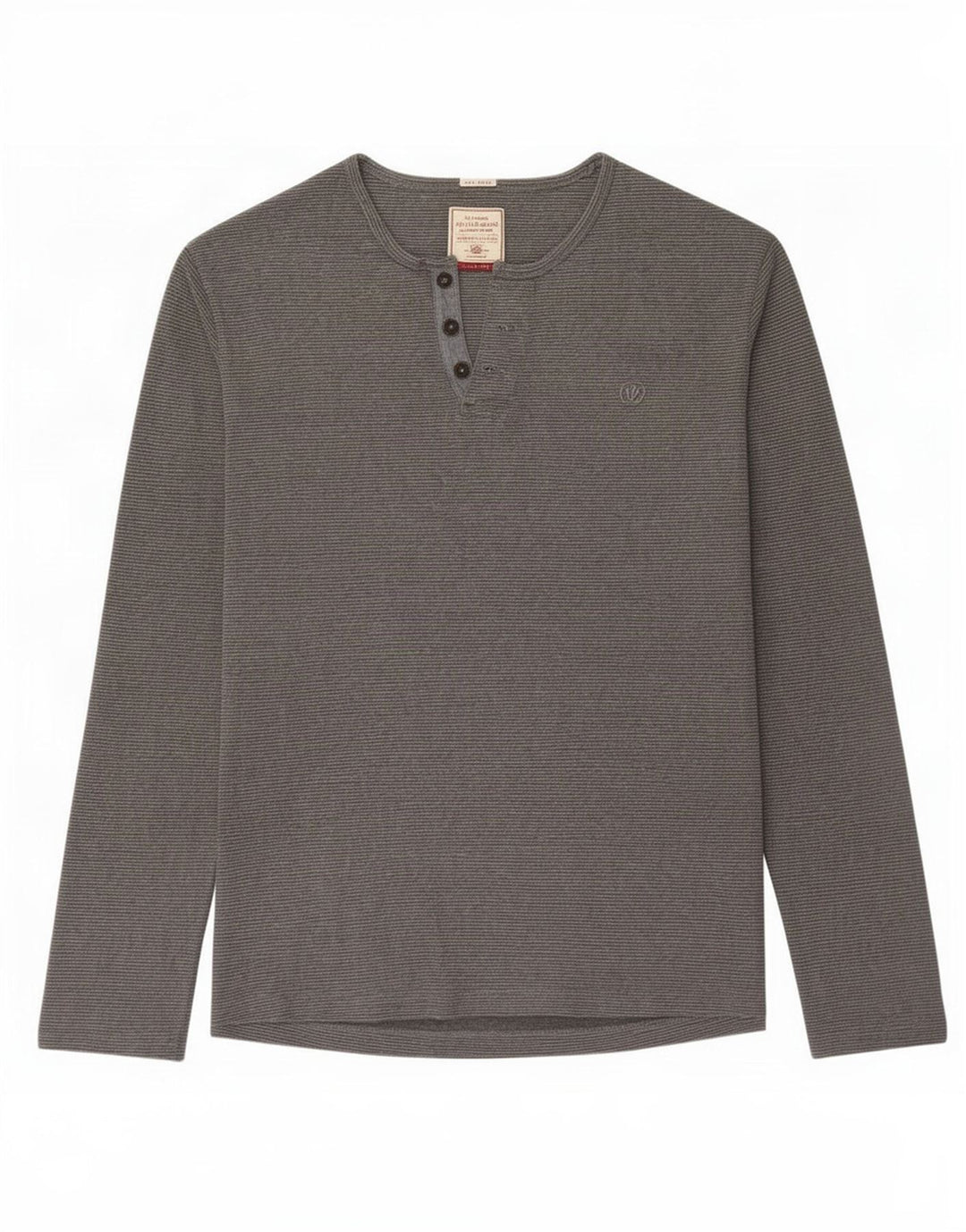 Top da uomo a maniche lunghe Fat Face 2XL in cotone grigio