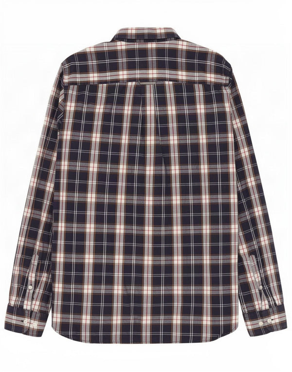 Camicia da uomo Superdry in cotone a quadri blu navy medio