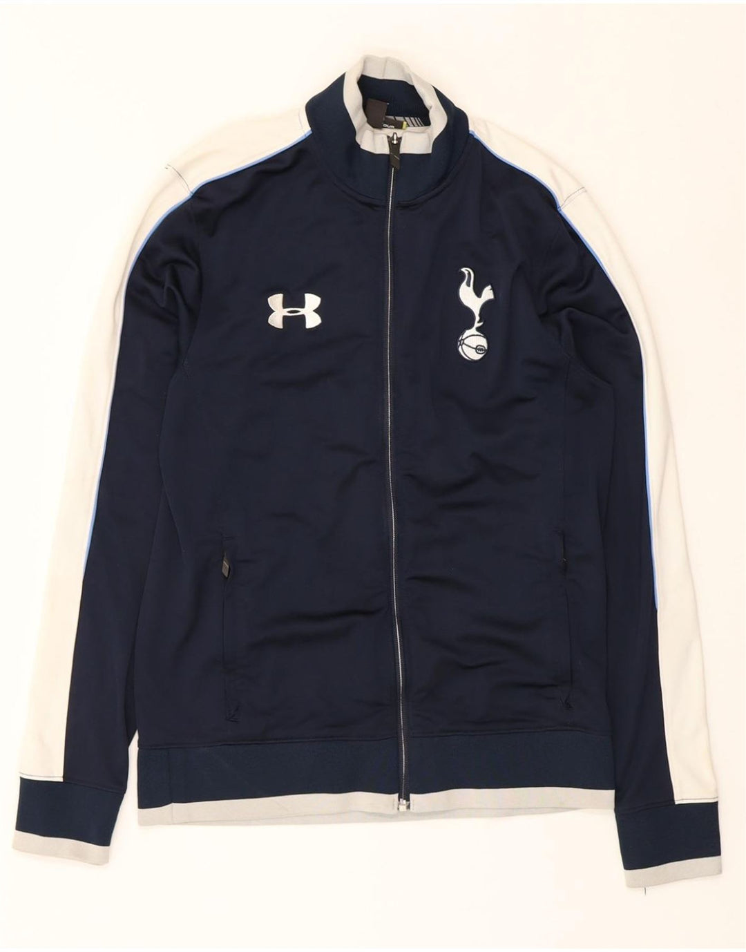 UNDER ARMOUR Mens Tracksuit Top Jacket Medium Navy Blue Colourblock Vintage Under Armour and Second-Hand Under Armour from Messina Hembry 