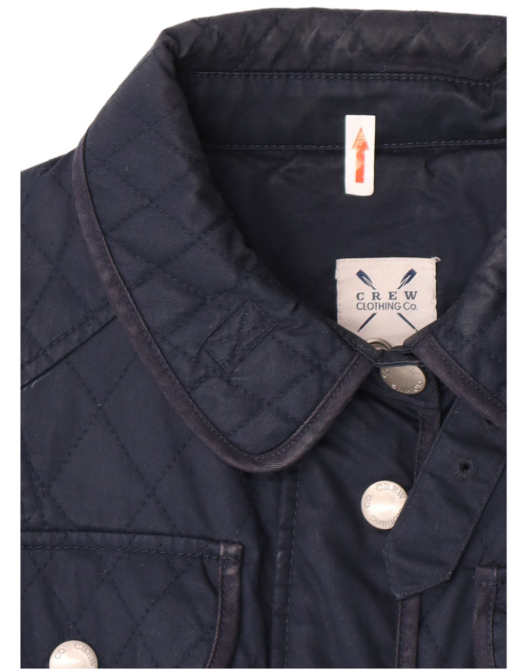 Crew Clothing Giacca trapuntata vestibilità regolare da donna UK 10 Small Blu Navy
