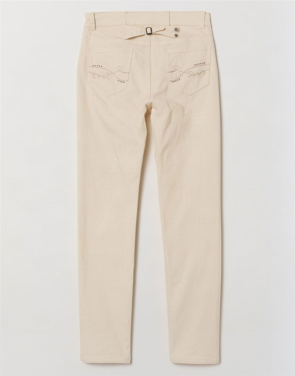 Pantaloni casual skinny per ragazze Dkny 13-14 anni W28 L30 bianco sporco classico