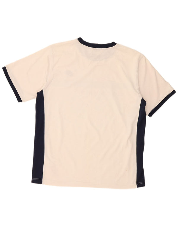 T-shirt da uomo Nike Top UK 42/44 grande cotone color block bianco