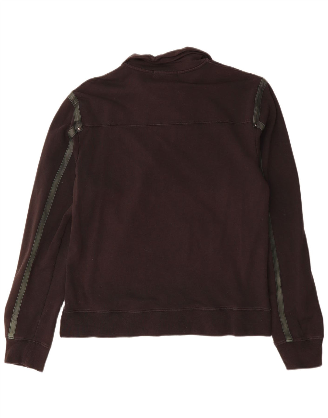 Felpa Donna Trussardi Zip Neck Maglia Large Nera in Cotone