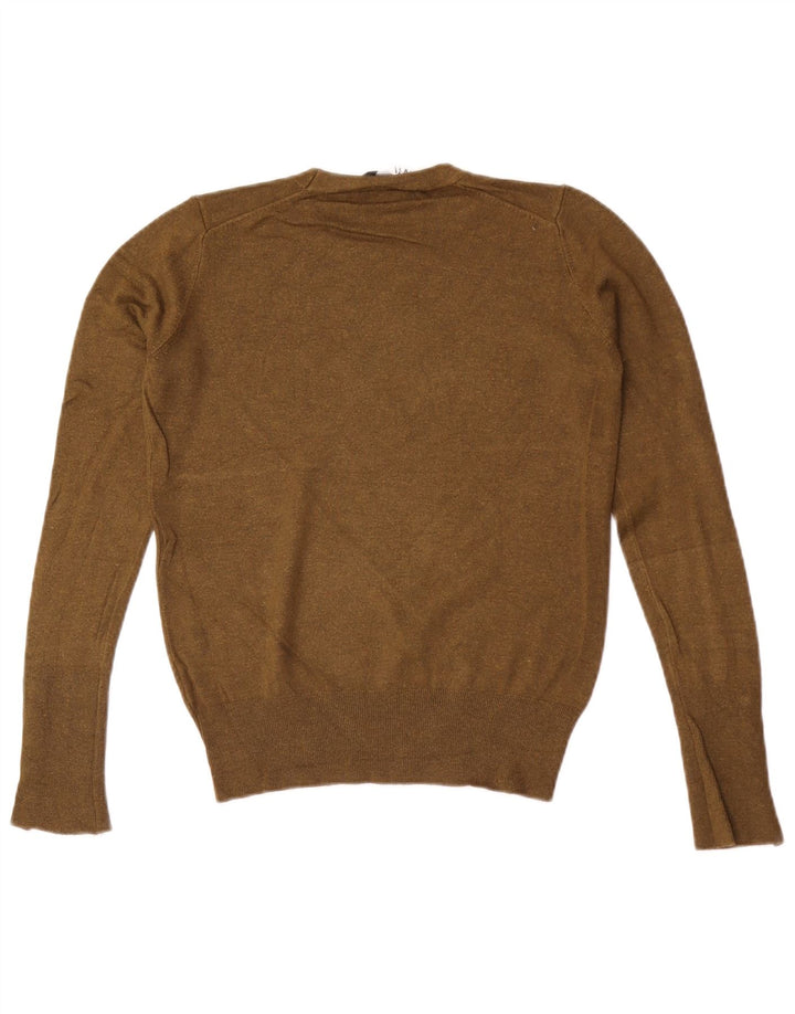 Maglione maglione girocollo da donna Zara UK 12 medio cachi