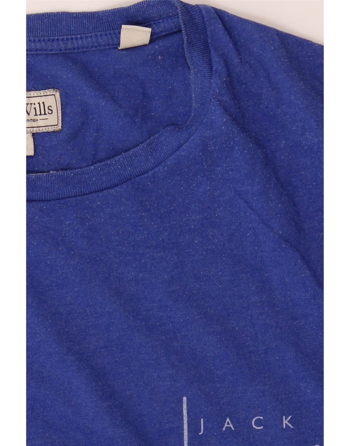 T-shirt da uomo Jack Wills Top in cotone blu medio