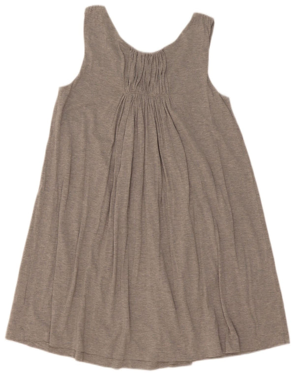 Abito a trapezio senza maniche da donna Massimo Dutti UK 10 Piccola seta grigia screziata