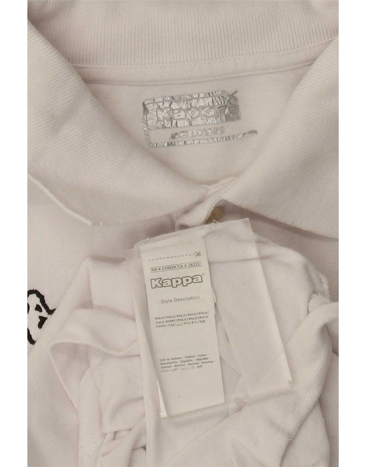 Polo uomo Kappa Medium White Cotton