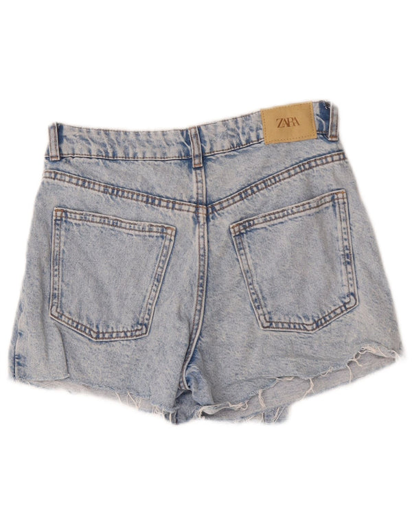 Pantaloncini di jeans per ragazze Zara 13-14 anni W26 Blu Cotone
