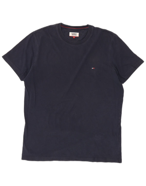 T-shirt da uomo Tommy Hilfiger Top Large in cotone blu navy