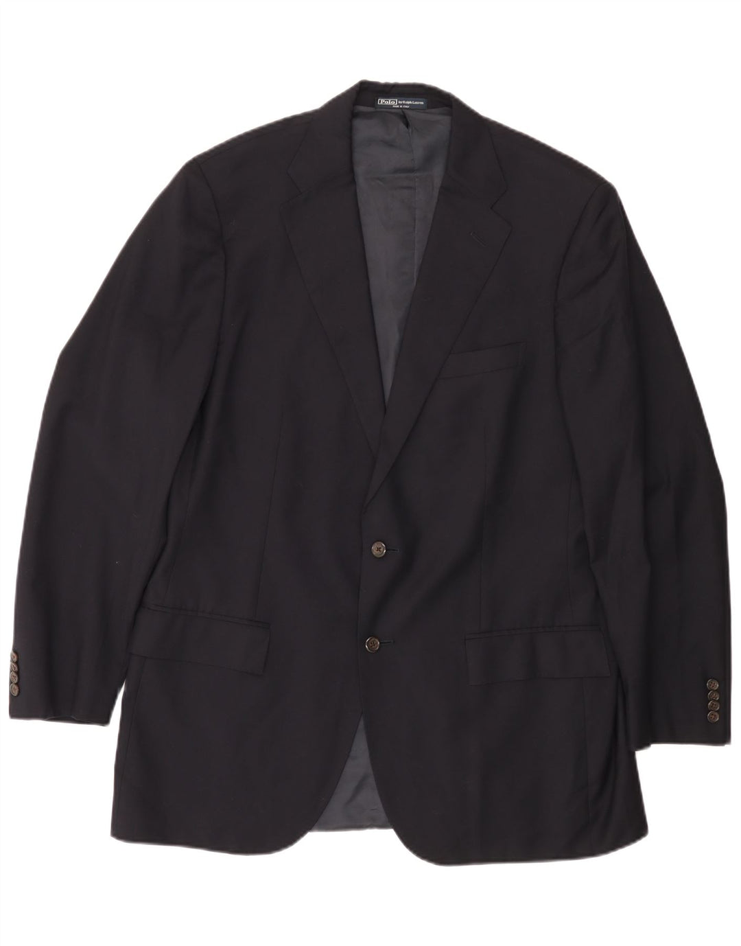 POLO RALPH LAUREN Giacca blazer a 2 bottoni da uomo UK 44 2XL Lana blu navy