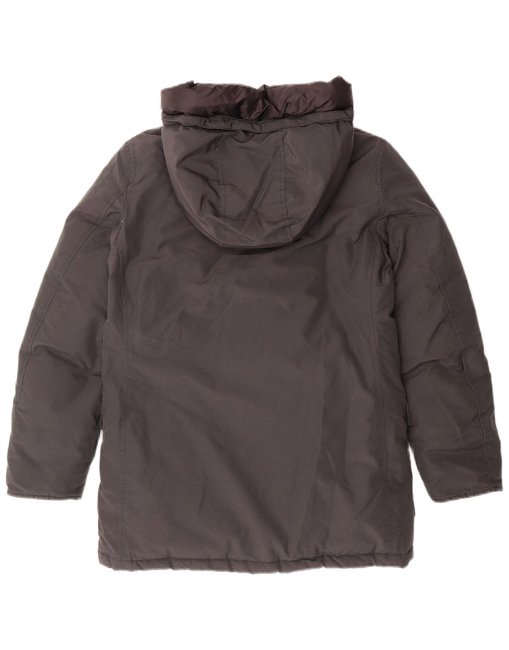 Cappotto imbottito con cappuccio per ragazzi WOOLRICH 9-10 anni in cotone nero