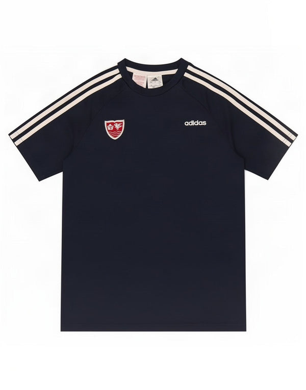 T-shirt grafica Adidas Aeroready da ragazzo, 13-14 anni, in poliestere blu navy