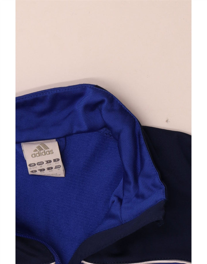 Giacca da tuta da ragazzo Adidas 11-12 anni in poliestere color block blu