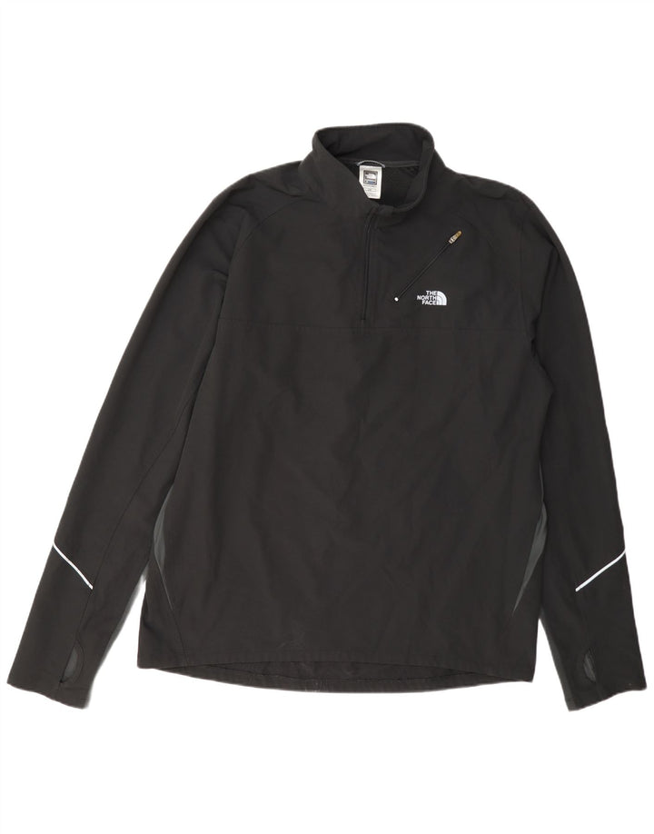 The North Face Uomo Pullover con zip Collo Tuta Top Large Nero Colourblock