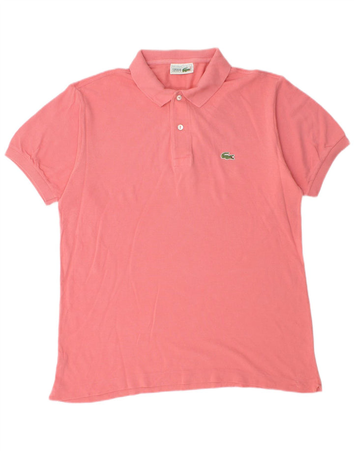 Polo da uomo Lacoste taglia 4 in cotone rosa medio