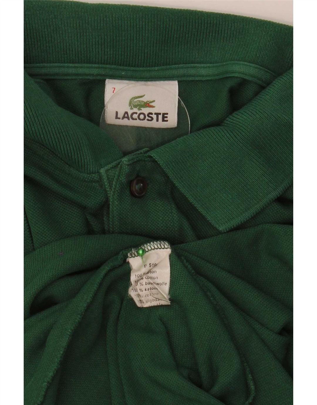 Polo da uomo Lacoste taglia 7 2XL cotone verde