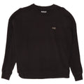 BARBOUR Felpa oversize da donna maglione UK 8 piccolo cotone nero