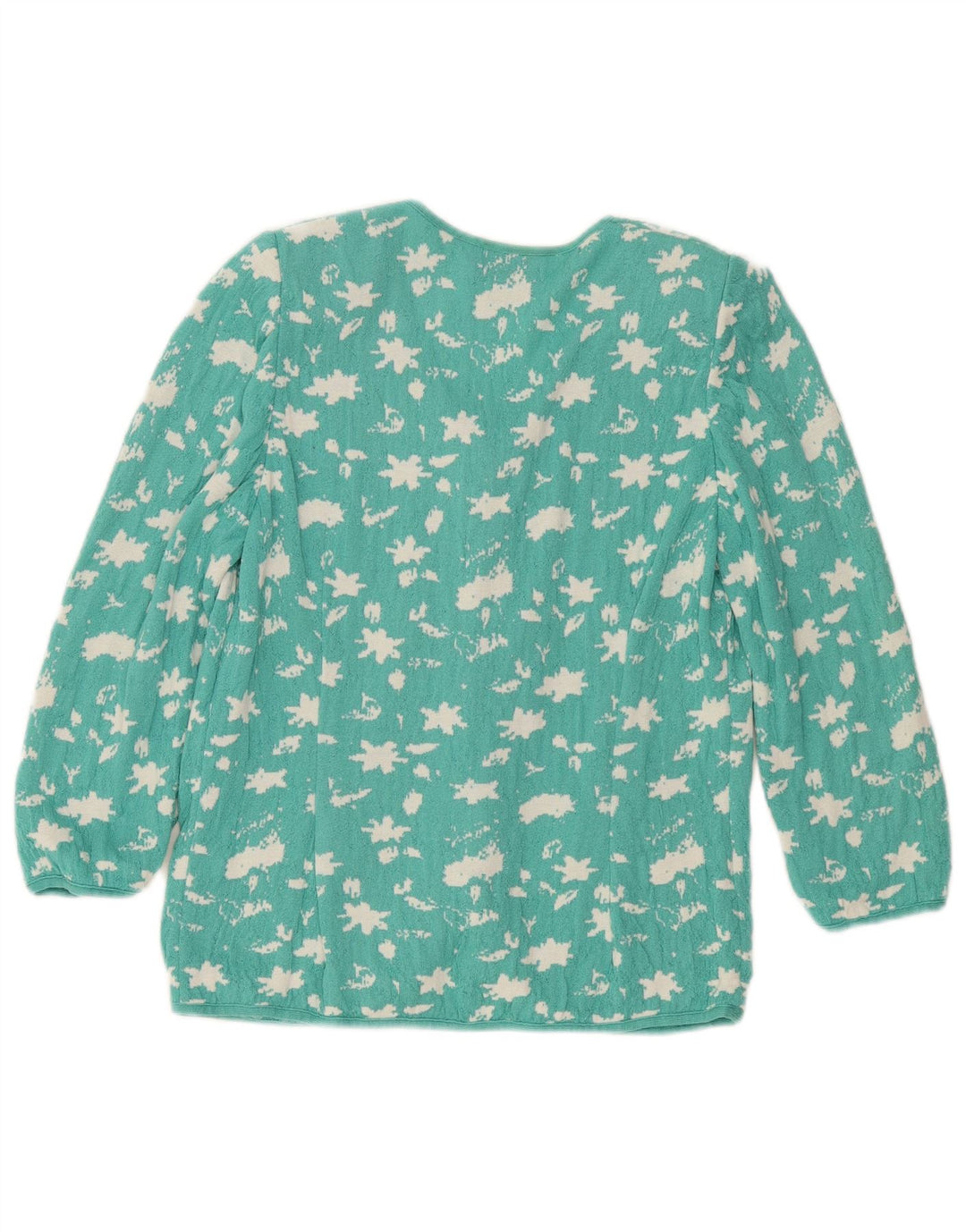 STIZZOLI Maglione cardigan da donna con motivo astratto UK 16 Large Verde