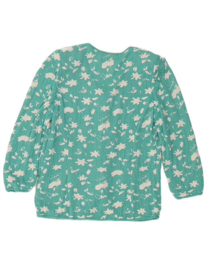 STIZZOLI Maglione cardigan da donna con motivo astratto UK 16 Large Verde