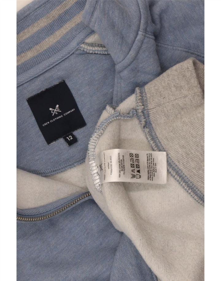Crew Clothing Womens Sweatshirt Jumper UK 12 Medium Blue Colourblock