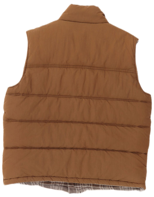 Gilet imbottito reversibile da uomo Timberland UK 40 Large in cotone marrone