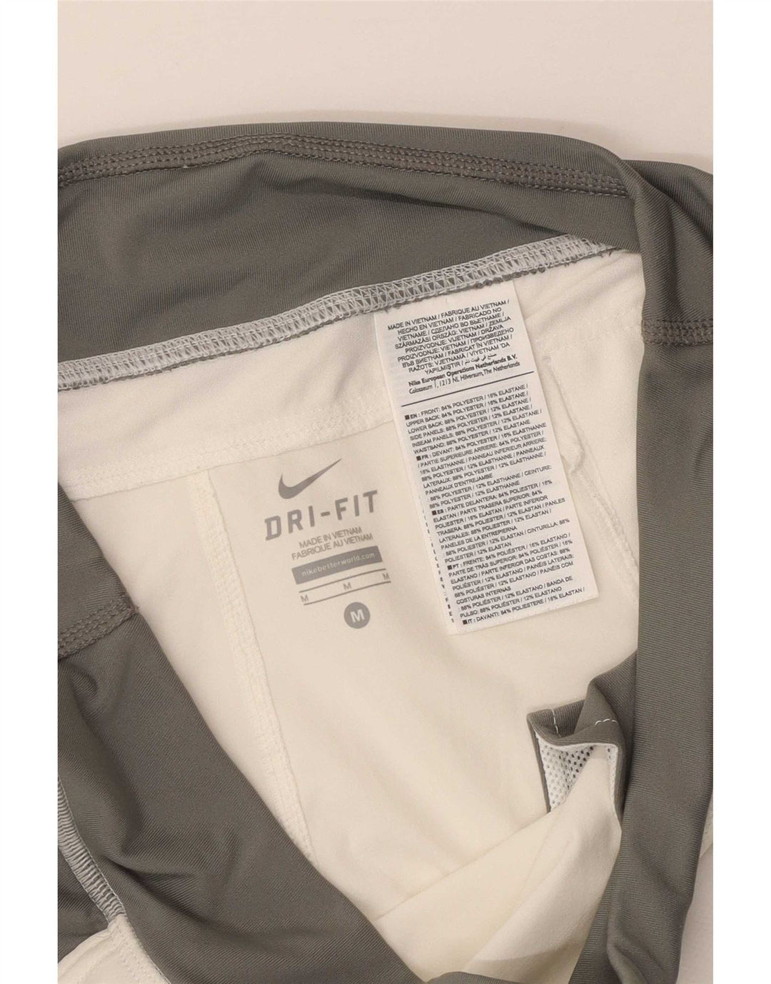 Pantaloni da tuta Nike Dri Fit da donna UK 14 Medium White Colourblock