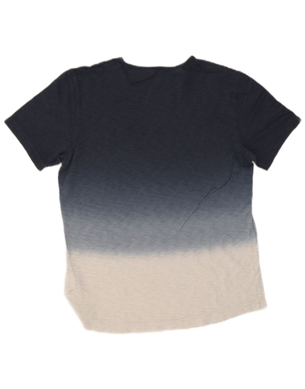 T-shirt da uomo BENETTON Top in cotone color block medio blu navy