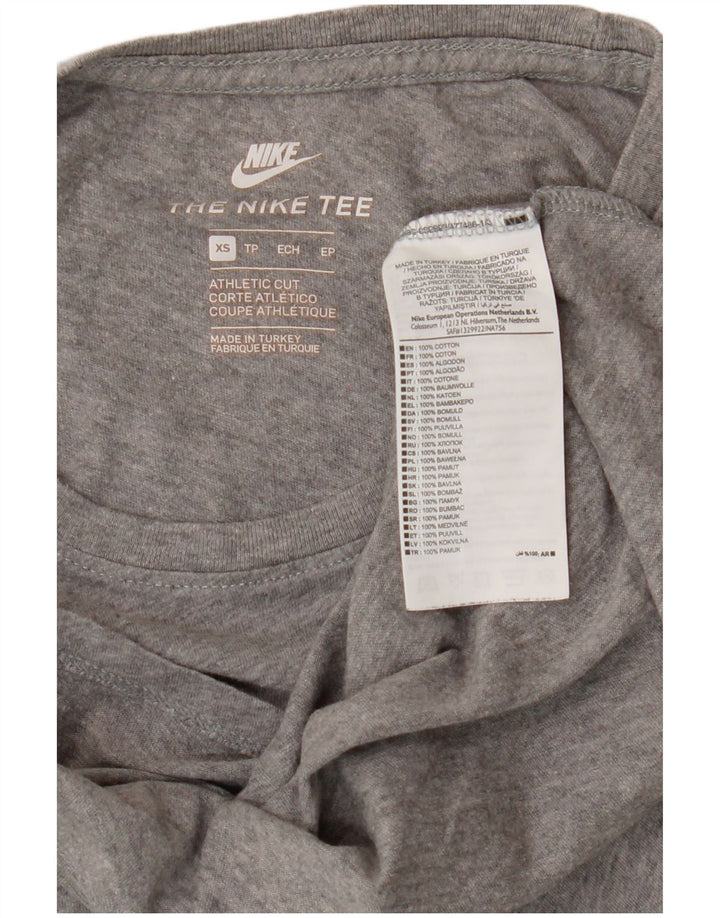 T-shirt Nike da uomo Top XS in cotone grigio