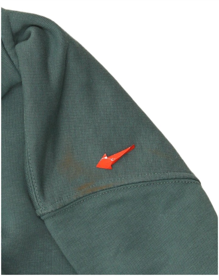 Maglione con cappuccio e zip da uomo Carrera 2XL in cotone verde