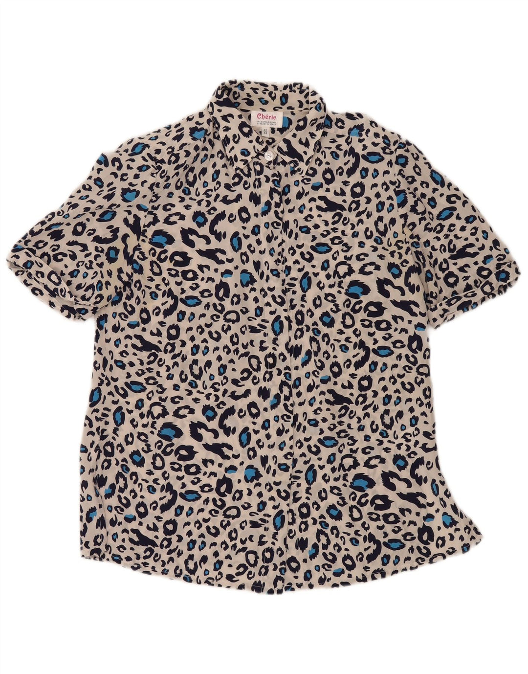 Cherie Camicia Camicetta da Donna IT 42/44 Stampa Animalier Media Multicolore