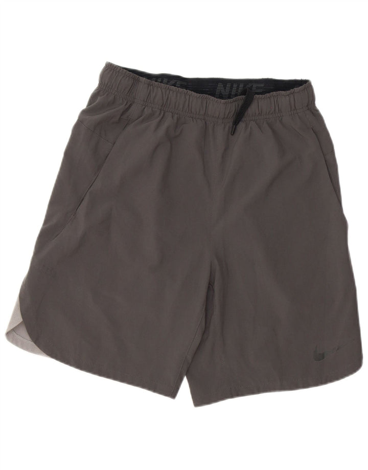 Pantaloncini sportivi Nike Dri Fit da uomo, piccoli, in poliestere color block grigio