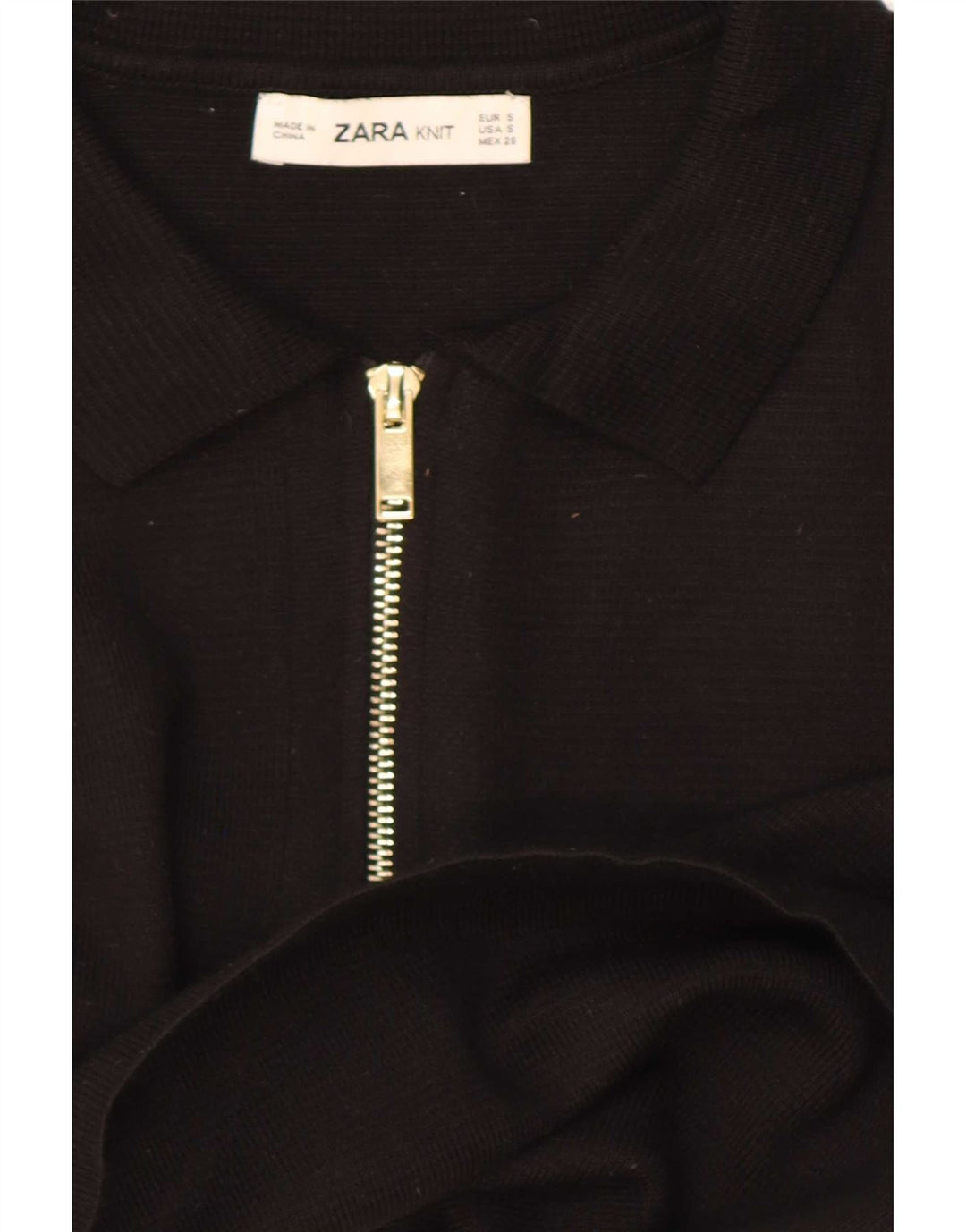 Polo Zara da donna UK 10 piccola nera