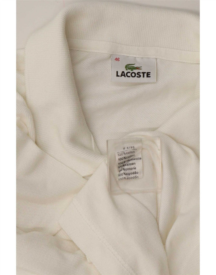 Polo da donna Lacoste taglia 46 XL in cotone bianco