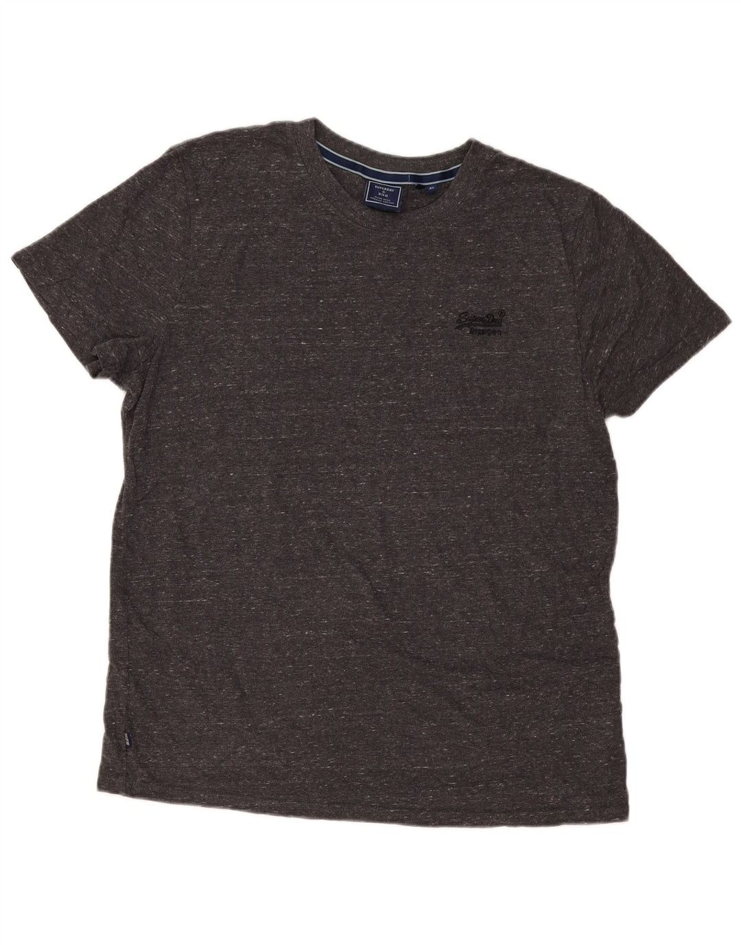 T-shirt da uomo Superdry Top XL in cotone chiazzato grigio