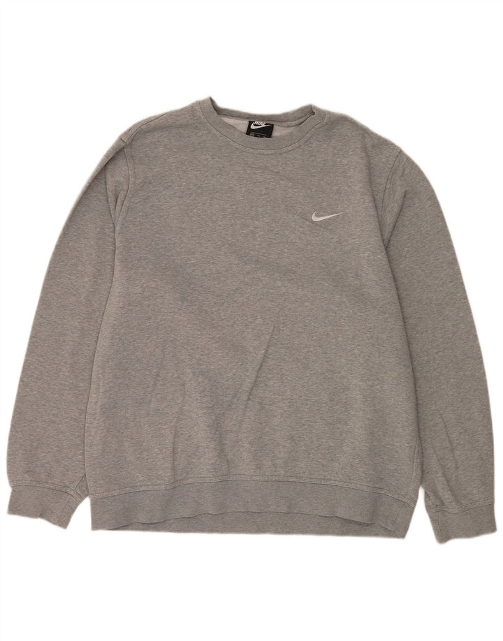 Felpa Nike Uomo Maglione 2XL Cotone Grigio