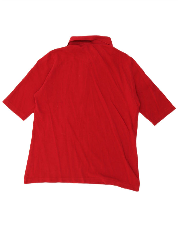 Polo da donna Lacoste taglia 46 XL in cotone rosso
