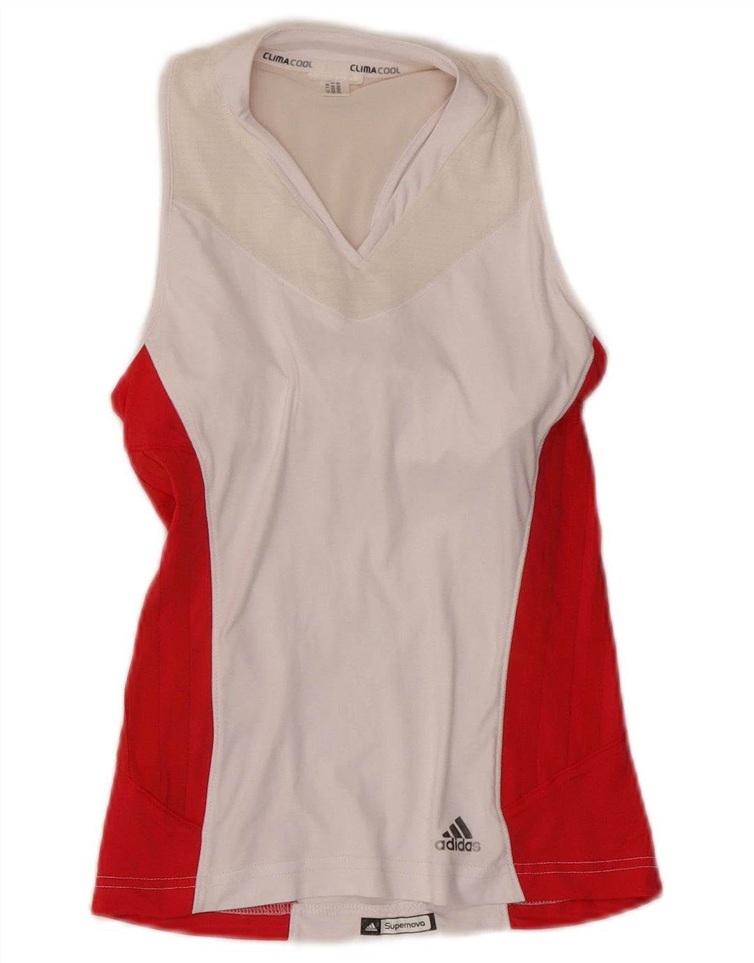 Canotta Adidas Climacool da donna UK 4 XS White Colourblock