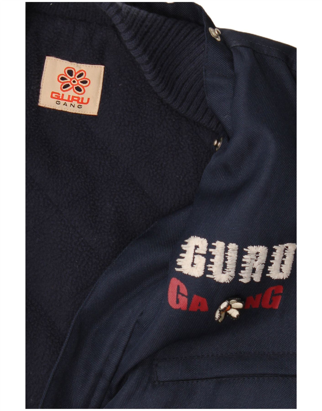 Giubbotto bomber grafico da donna Guru UK 16 grande blu navy