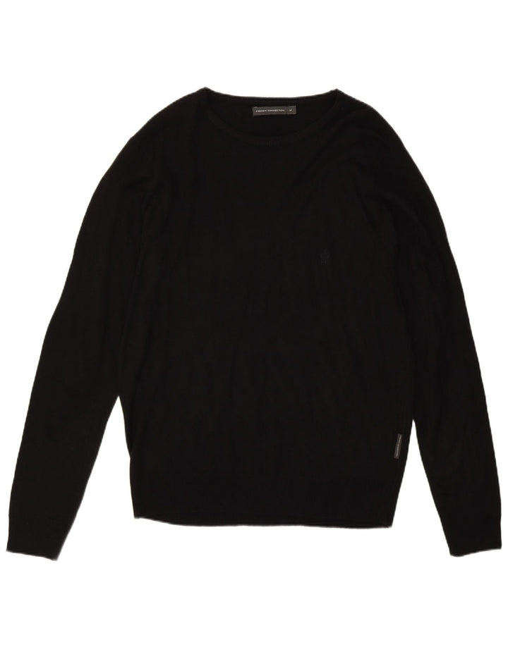 Maglione da uomo con scollo a barca French Connection, acrilico nero medio