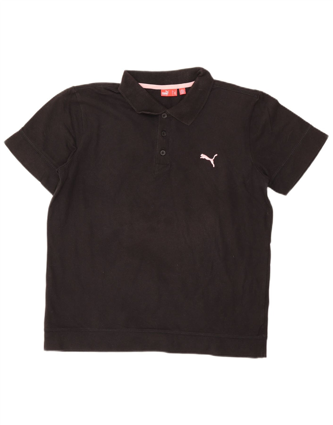 Polo Puma da uomo in cotone nero medio
