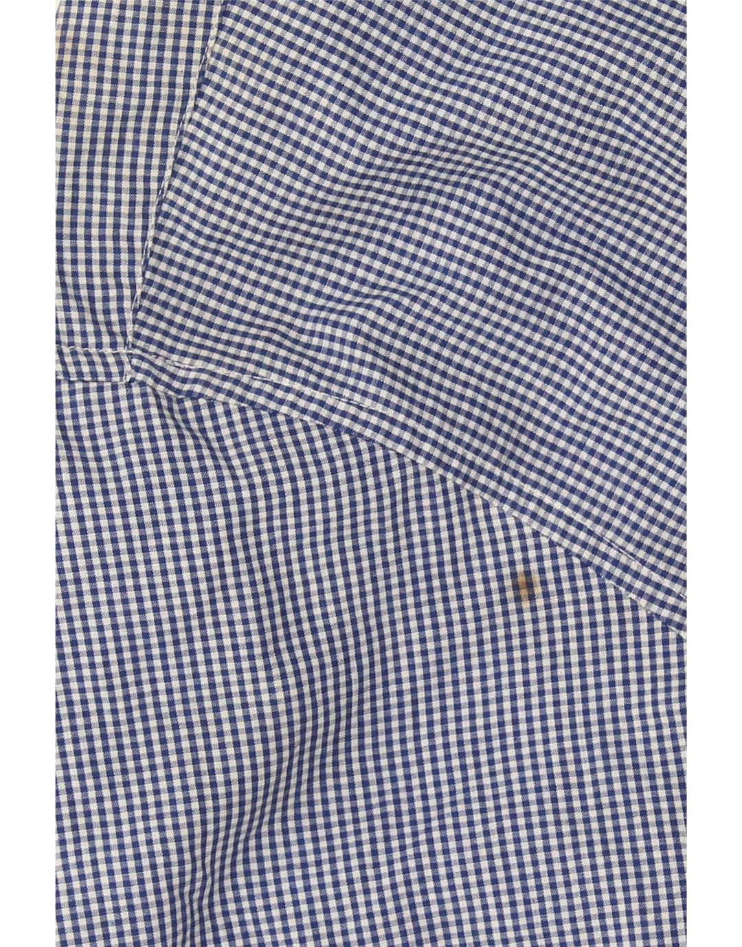 Camicia a maniche corte da uomo Pierre Cardin grande poliestere a quadretti blu
