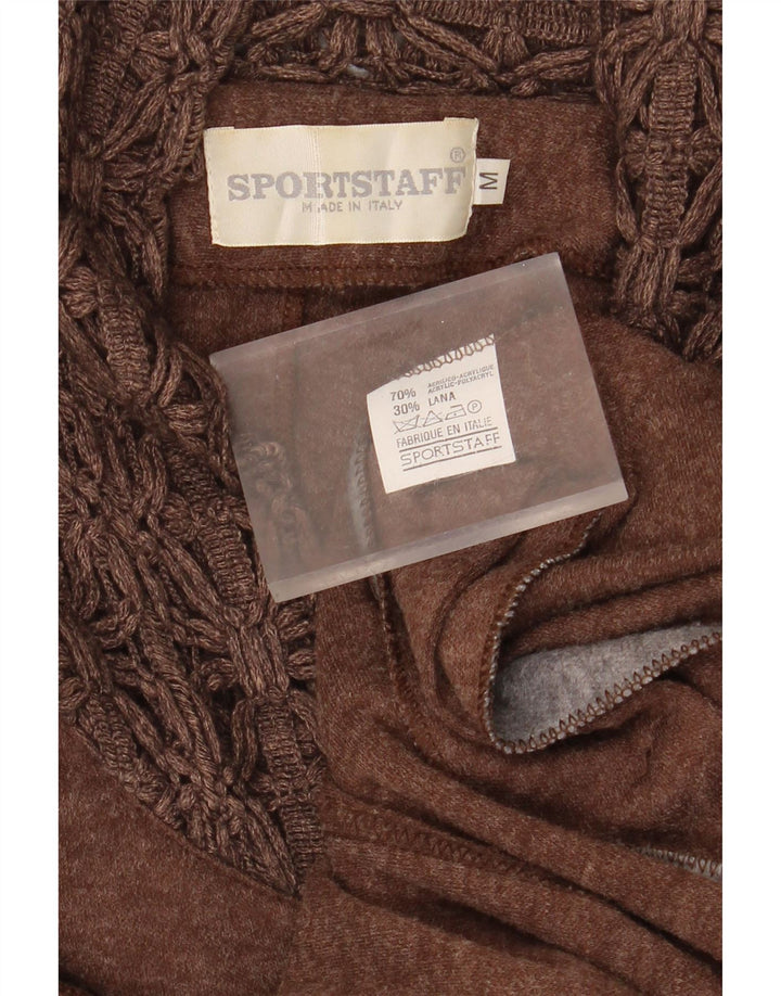 SPORT STAFF Abito lungo da donna a maniche lunghe UK 12 Acrilico marrone medio