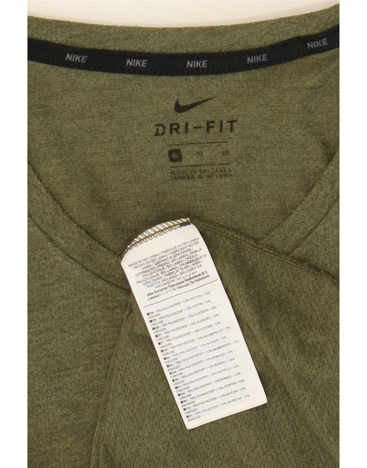 T-shirt Nike Dri Fit da uomo XL verde poliestere